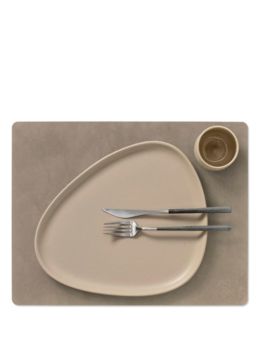 LIND DNA Nupo placemat 35 x 45 cm - voorkant 3 middengrijs