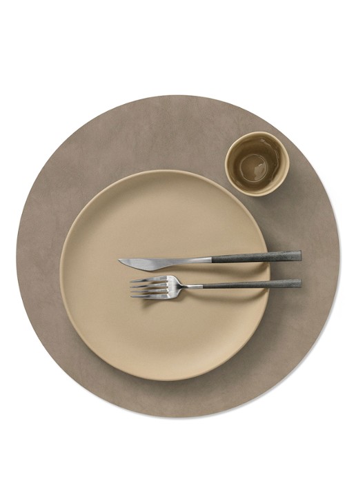 LIND DNA Nupo placemat 40 cm - voorkant 3 middengrijs