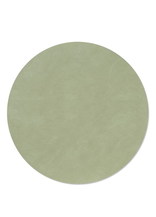 LIND DNA Nupo placemat 40 cm - voorkant 2 olijfgroen