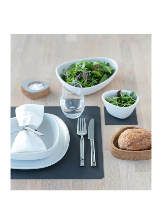 LIND DNA Table Mat placemat van leer 35 x 45 cm - detail 4 zwart