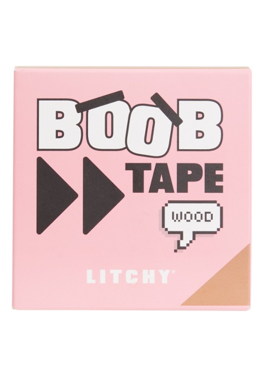 Litchy Boob tape 5 meter - voorkant donkerbruin