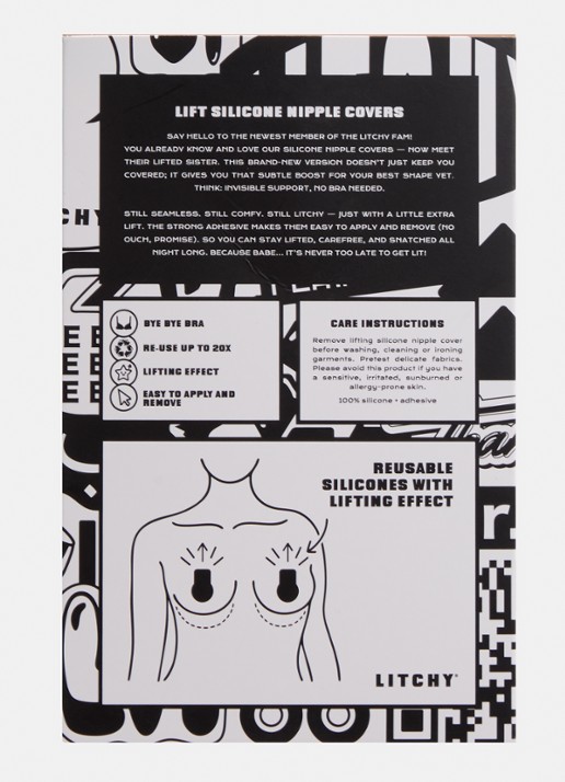 Litchy Lifiting silicone nipple cover  - voorkant 2 zand