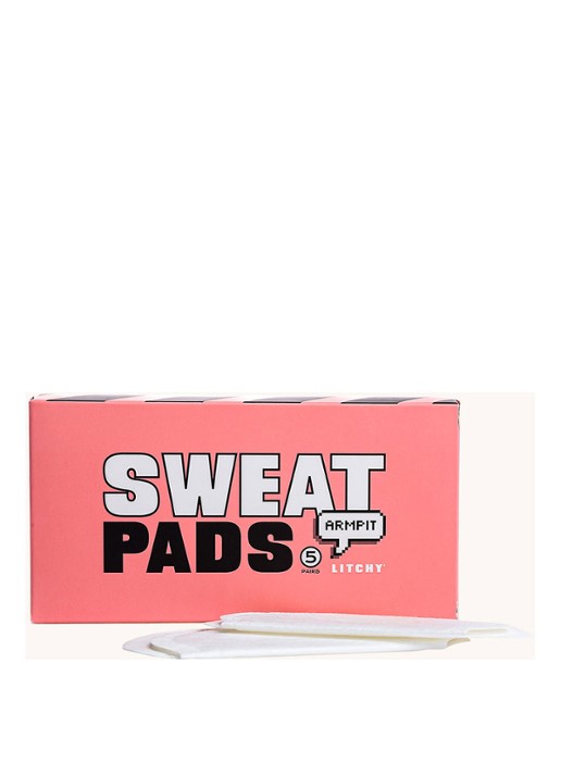 Litchy Sweat Pads in 5-pack - achterkant 2 wit
