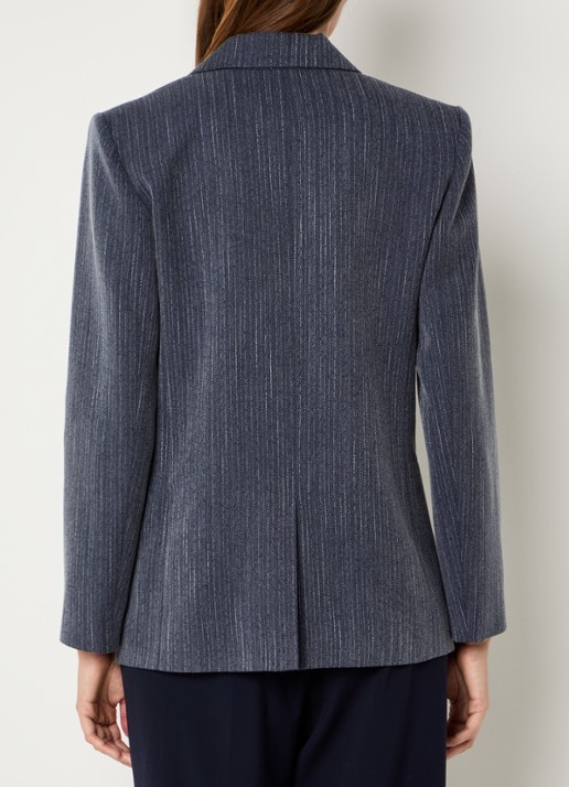 Liu Jo Blazer met imitatieparels en paspelzakken - achterkant donkerblauw