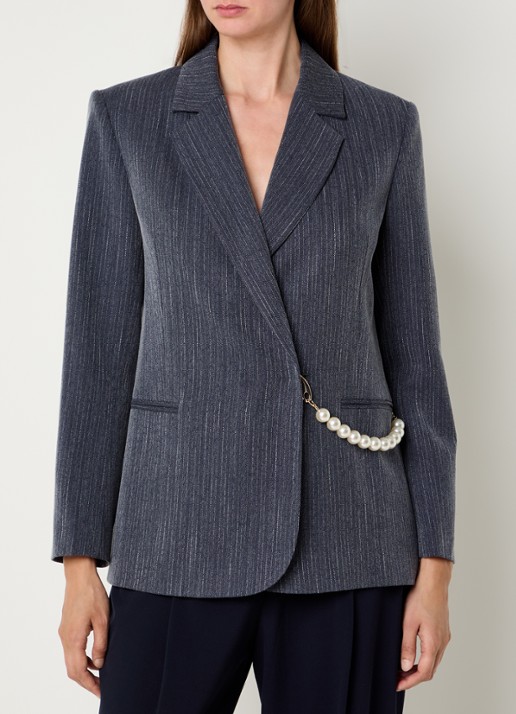 Liu Jo Blazer met imitatieparels en paspelzakken