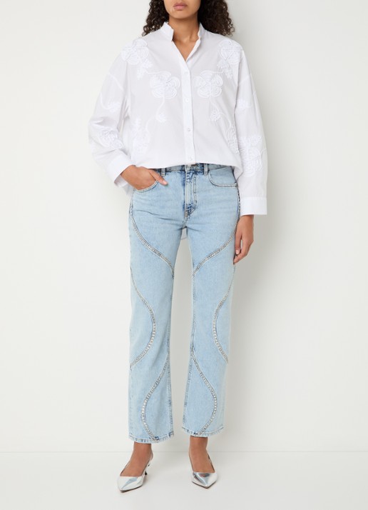 Liu Jo Blouse met borduring - voorkant 2 wit