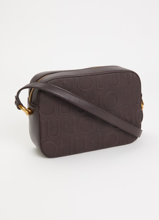 Liu Jo Crossbody tas met logoprint  - achterkant 5 donkerbruin