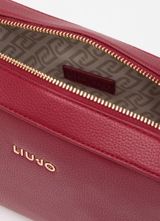 Liu Jo Crossbodytas met logo en verstelbare schouderriem  - detail 3 donkerrood