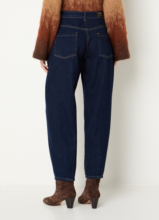 Liu Jo High waist balloon fit jeans met donkere wassing - achterkant indigo