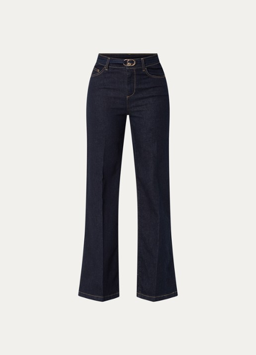 Liu Jo High waist flared fit jeans met gekleurde wassing - voorkant 4 wit