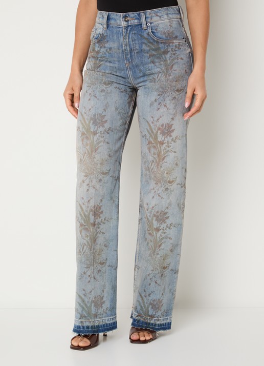 Liu Jo High waist flared fit jeans met gekleurde wassing - detail 3 indigo