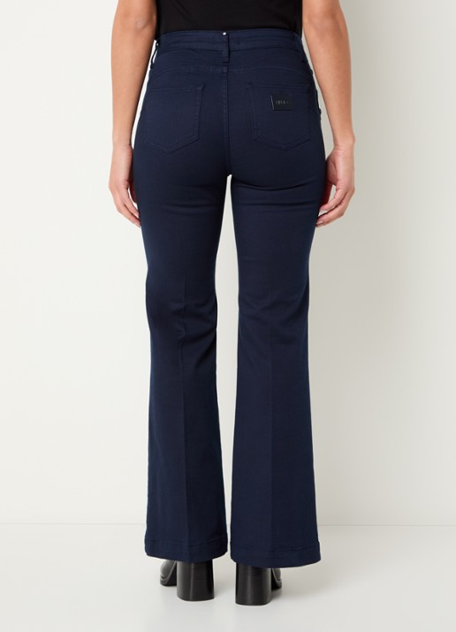 Liu Jo High waist flared fit pantalon met steekzakken - achterkant 4 wit