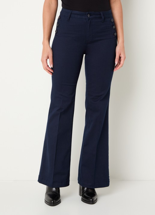 Liu Jo High waist flared fit pantalon met steekzakken