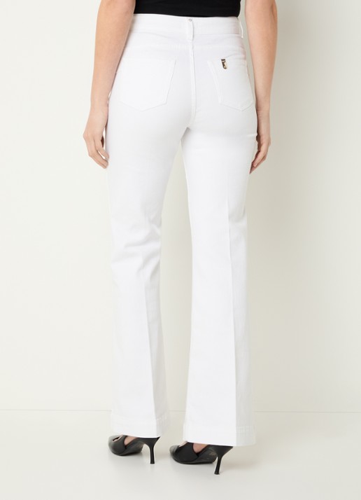 Liu Jo High waist flared jeans met gekleurde wassing - achterkant 2 wit