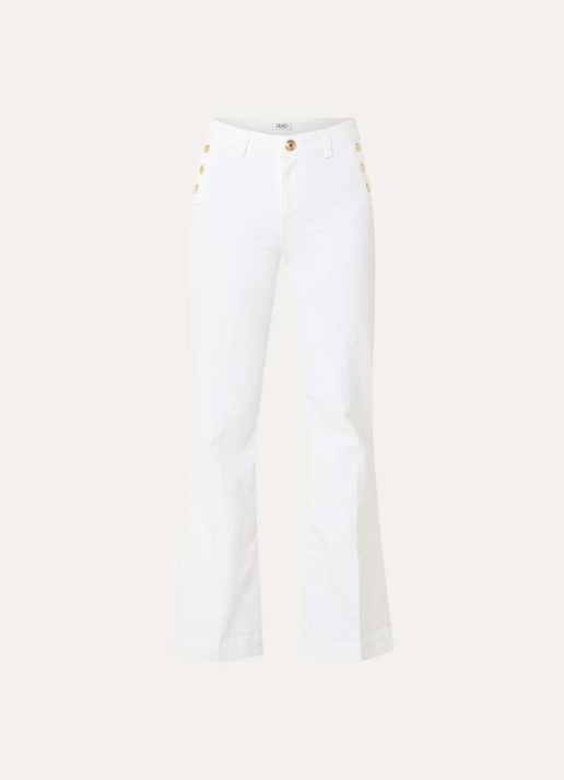 Liu Jo High waist flared jeans met gekleurde wassing - voorkant 3 wit