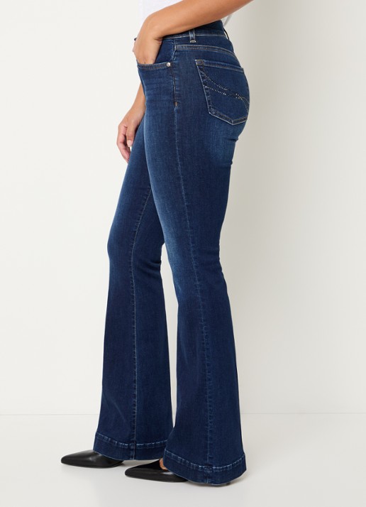 Liu Jo High waist flared jeans met steekzakken - detail 3 blauw