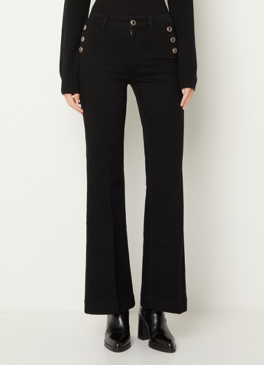 Liu Jo High waist flared jeans met steekzakken - detail 3 zwart
