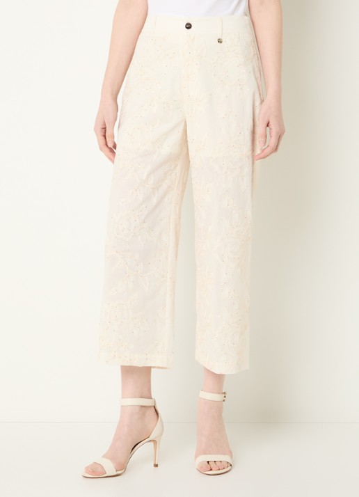Liu Jo High waist loose fit cropped broek met pailletten