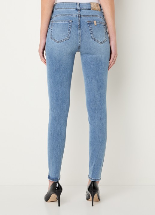 Liu Jo High waist skinny fit jeans met lichte wassing - achterkant indigo