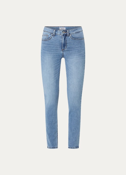 Liu Jo High waist skinny fit jeans met lichte wassing - voorkant 4 indigo