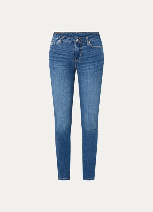Liu Jo High waist skinny jeans met medium wassing - voorkant indigo