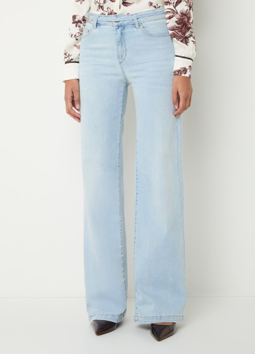 Liu Jo High waist straight leg jeans met gekleurde wassing en ceintuur