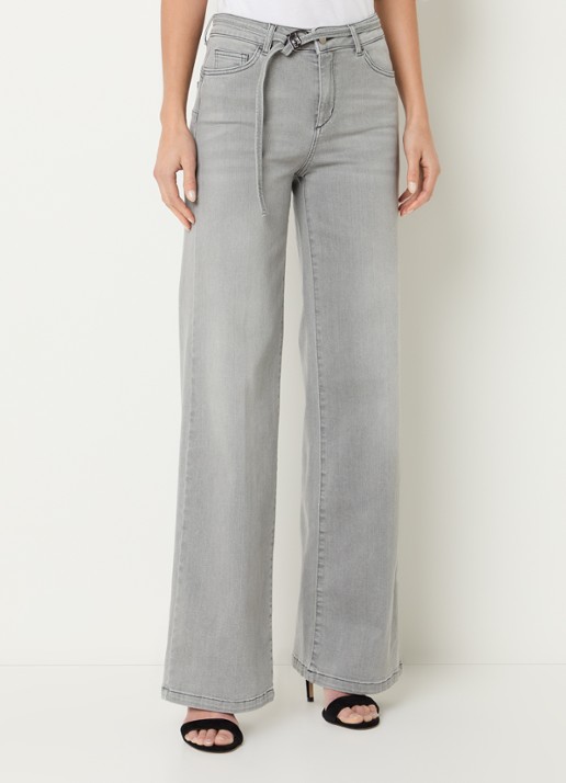 Liu Jo High waist straight leg jeans met gekleurde wassing en ceintuur