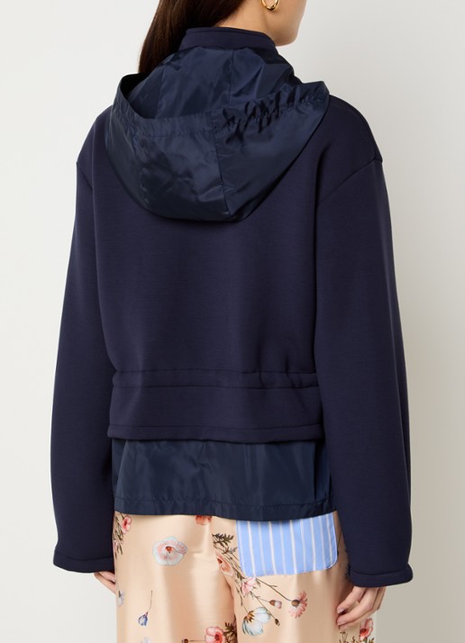 Liu Jo Jack met capuchon en klepzakken - achterkant donkerblauw