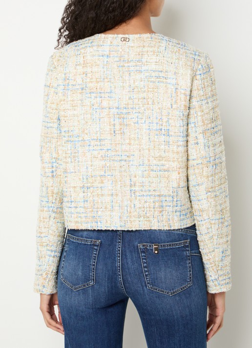 Liu Jo Jack met tweed-look en sierknopen - achterkant 2 creme