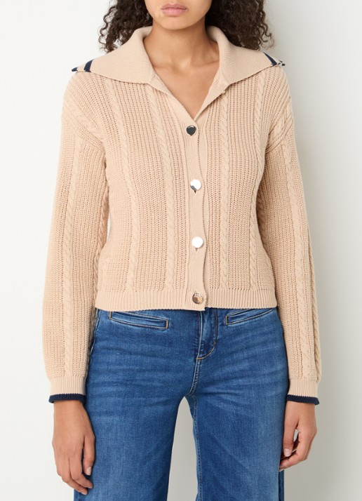 Liu Jo Kabelgebreid vest met V-hals