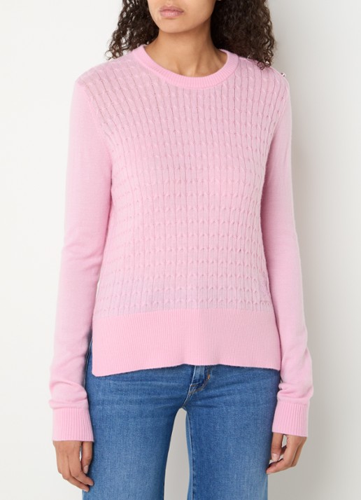 Liu Jo Kabelgebreide pullover in wolblend