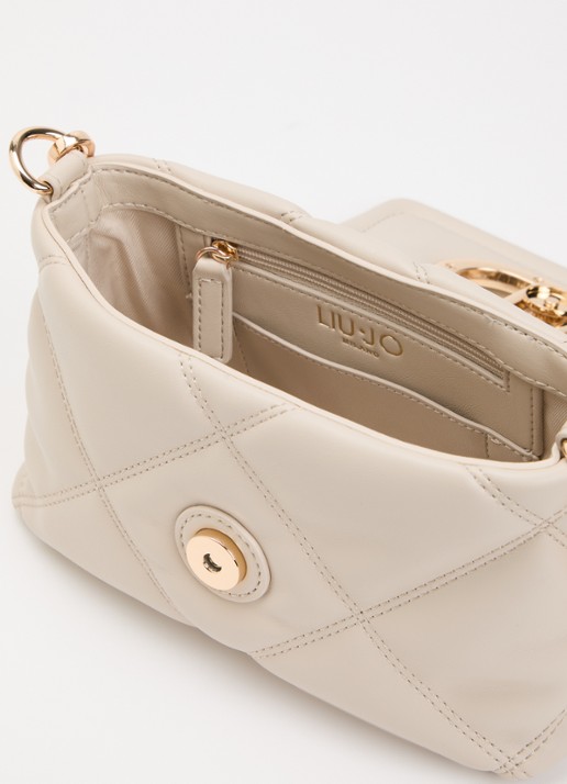 Liu Jo LaPuffy Small schoudertas met afneembare schouderriem - detail creme