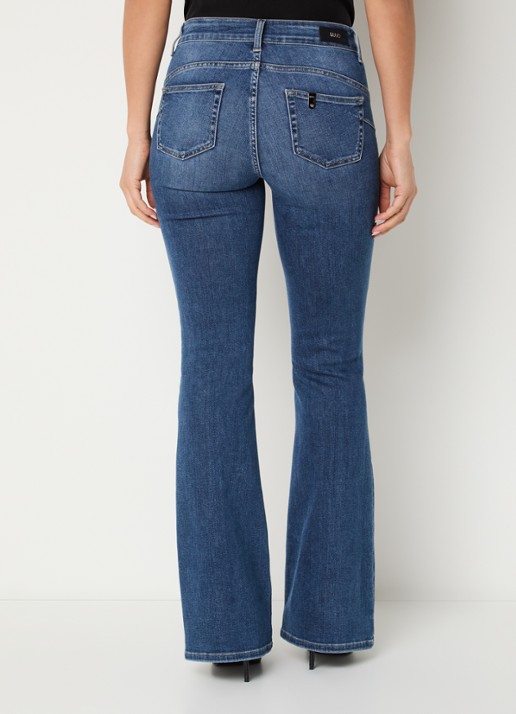 Liu Jo Low waist flared jeans met medium wassing - achterkant 3 indigo
