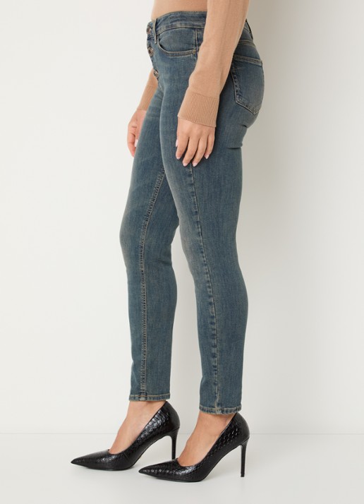 Liu Jo Low waist skinny fit jeans met gekleurde wassing - detail 5 indigo