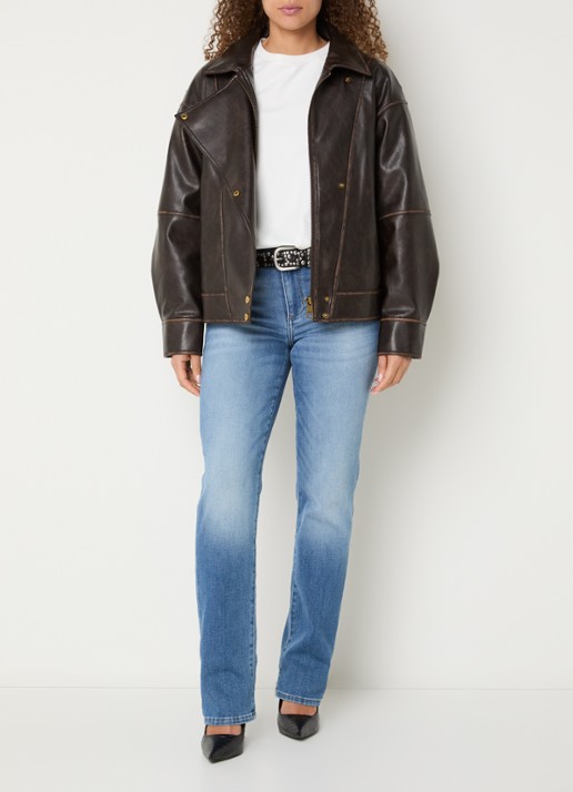 Liu Jo Low waist skinny jeans met lichte wassing - voorkant 5 indigo