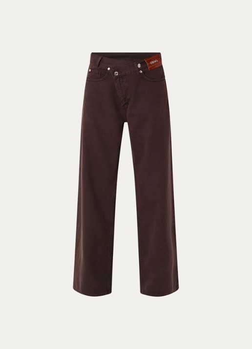 Liu Jo Low waist straight fit jeans met gekleurde wassing - voorkant donkerbruin