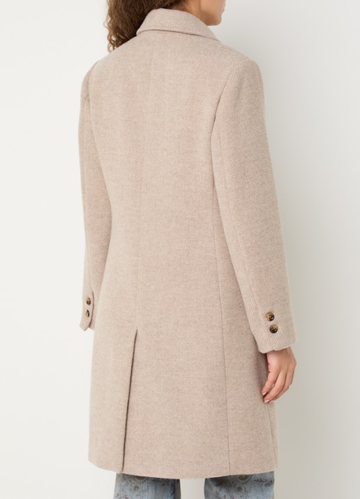 Liu Jo Mantel in wolblend met steekzakken - achterkant 3 beige
