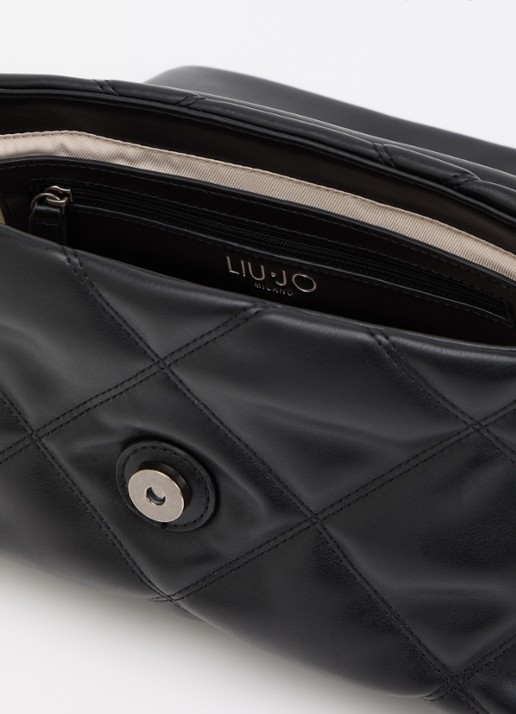 Liu Jo Medium LaPuffy crossbodytas met quilt patroon en afneembare schouderriem - detail 2 donkerblauw