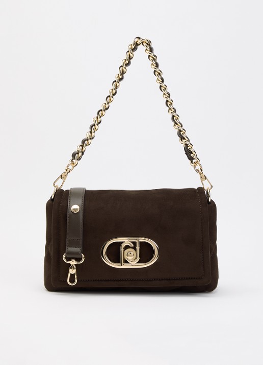 Liu Jo Medium LaPuffy crossbodytas met quilt patroon en afneembare schouderriem - voorkant 5 donkerbruin