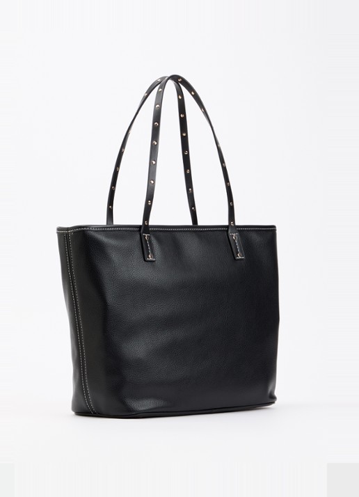 Liu Jo Medium shopper met logo - achterkant 4 zwart