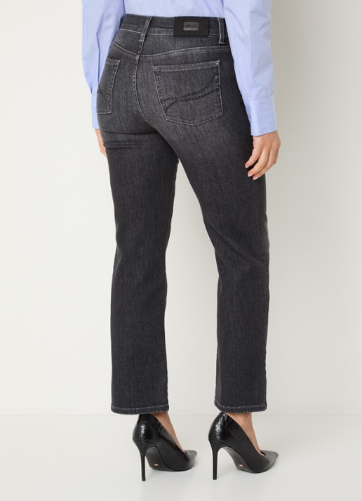 Liu Jo Mid waist slim fit jeans met gekleurde wassing - achterkant 5 donkergrijs