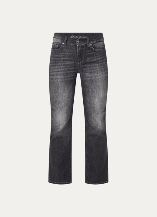 Liu Jo Mid waist slim fit jeans met gekleurde wassing - voorkant 3 donkergrijs