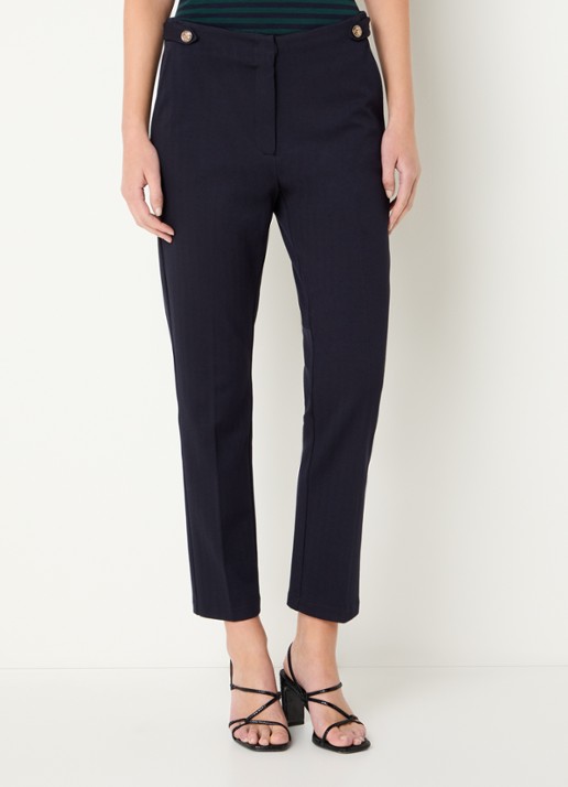 Liu Jo Mid waist slim fit pantalon met steekzakken