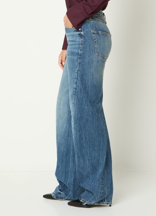 Liu Jo Mid waist straight leg jeans met asymmetrisch detail - detail 2 indigo