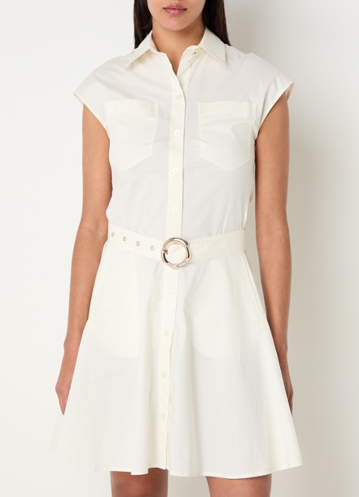 Liu Jo Mini blousejurk met borstzakken - detail 4 wit