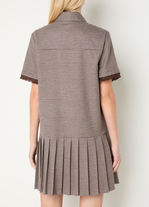 Liu Jo Mini blousejurk met pied-de-poule dessin - achterkant 2 bruin