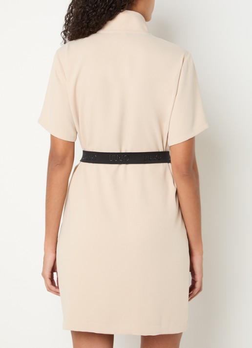 Liu Jo Mini jurk met ceintuur - achterkant 4 beige
