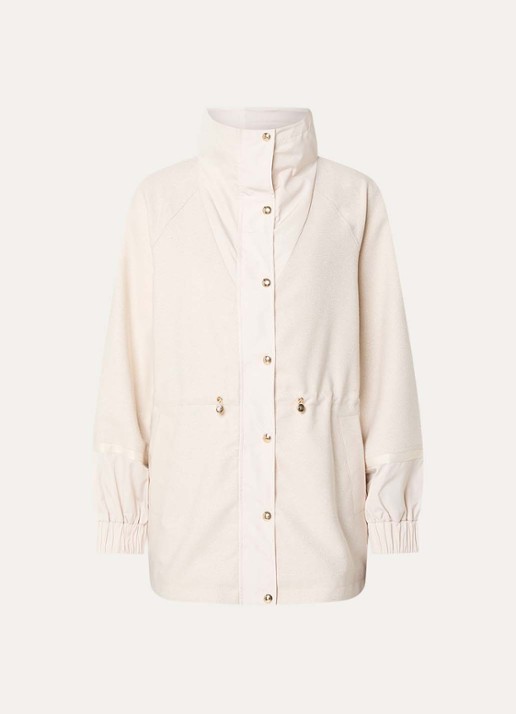 Liu Jo Parka met lurex en trekkoord - voorkant creme