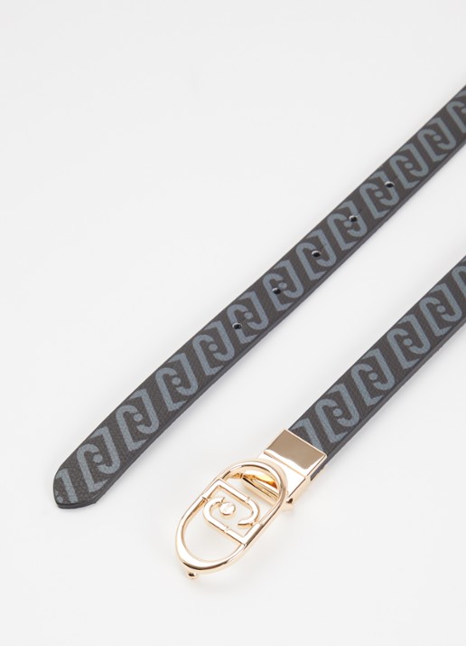 Liu Jo Reversible riem met logoprint  - detail 2 zwart