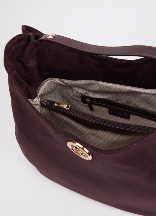 Liu Jo Schoudertas met studs - detail aubergine